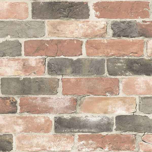 Newport Reclaimed Brick Peel and Stick Wallpaper - York Wallcoverings - NUS2064 - York Wallcoverings Wallpaper
