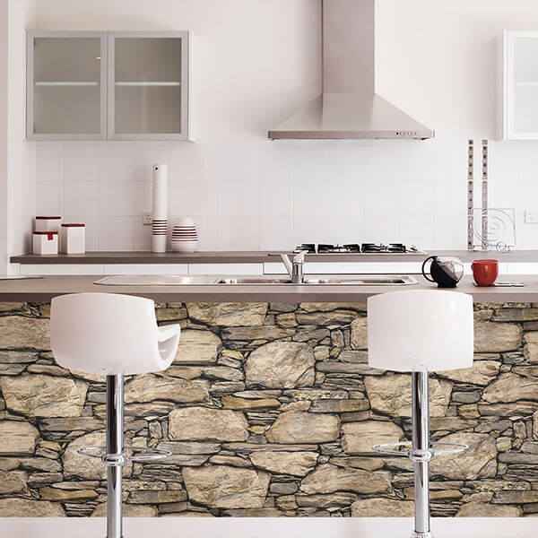 Hadrian Stone Wall Peel and Stick Wallpaper - York Wallcoverings - NUS2065 - York Wallcoverings Wallpaper