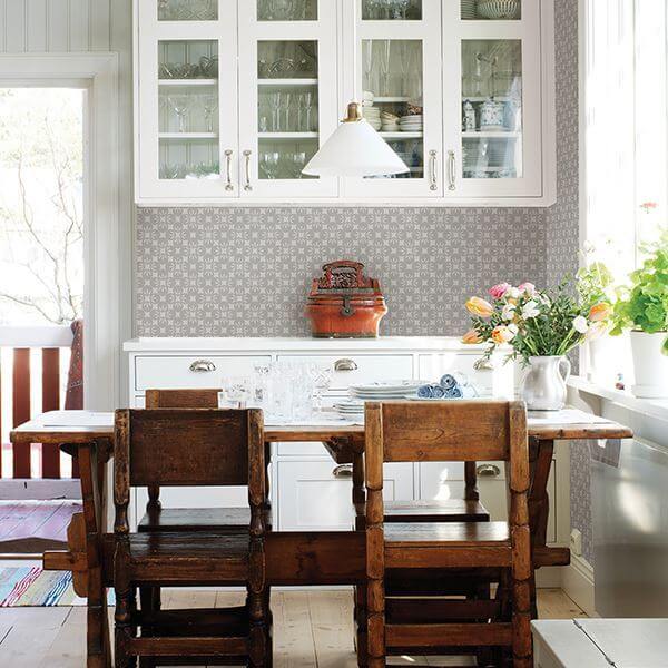 orbit-grey-floral-wallpaper-york-wallcoverings-2716-23830 - York Wallcoverings Papel pintado