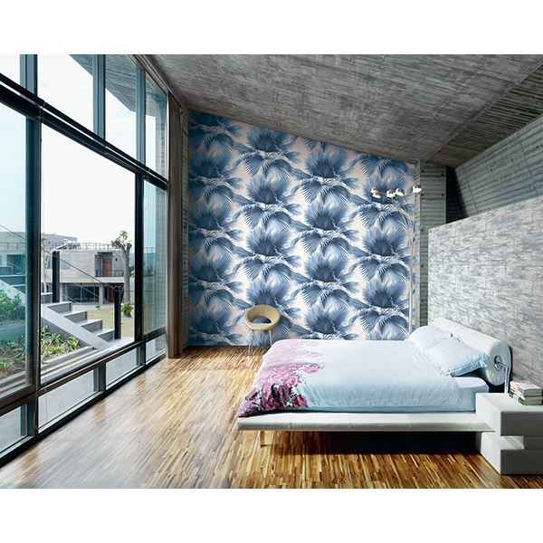 Endless Summer Blue Palm Wallpaper - York Wallcoverings - PS40102 - York Wallcoverings Wallpaper