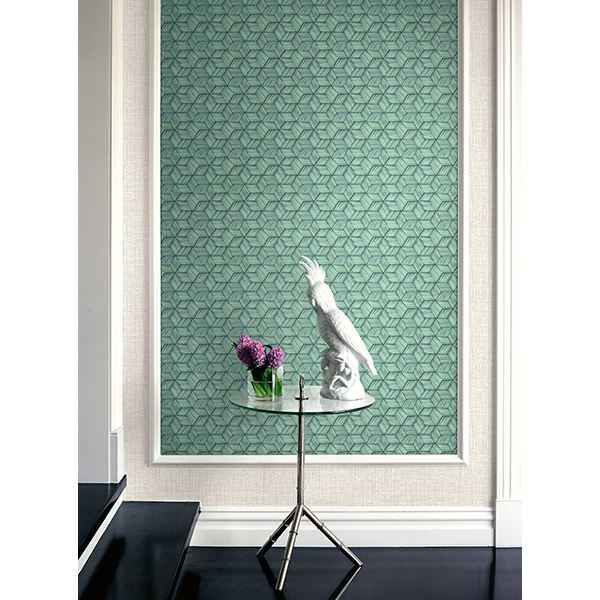 Intertwined Blue Geometric Wallpaper - York Wallcoverings - PS41404