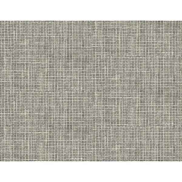 Woven Charcoal Grid Wallpaper - York Wallcoverings - PS41300 - York Wallcoverings Wallpaper