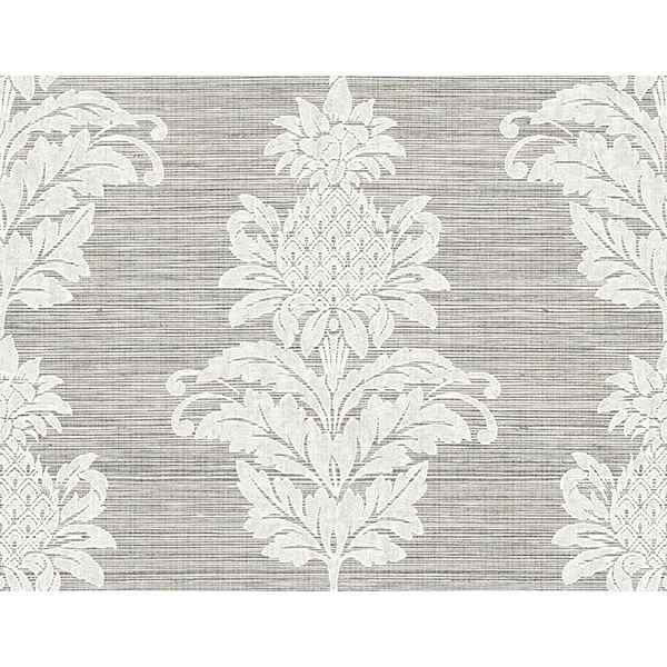 Pineapple Grove Gold Damask Wallpaper - York Wallcoverings - PS40700 - York Wallcoverings Wallpaper
