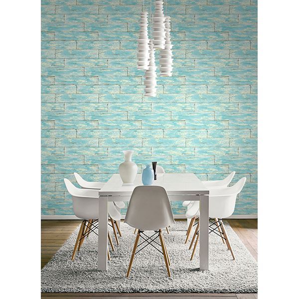 shipwreck-aquamarine-wood-wallpaper-york-wallcoverings-ps41002 - York Wallcoverings Papel pintado
