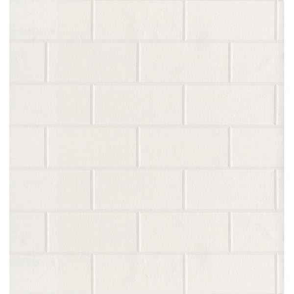 Paintable White Tile Wallpaper - York Wallcoverings - 2704-21399 - York Wallcoverings Wallpaper