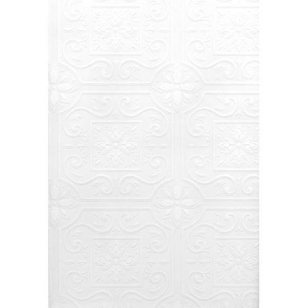 talavera-white-flower-tile-paintable-wallpaper-york-wallcoverings-2704-59001