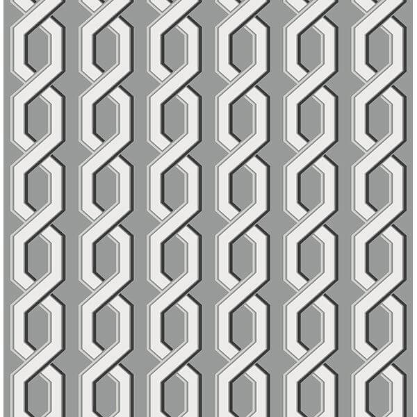 twist-black-geometric-wallpaper-york-wallcoverings-2704-22689 - York Wallcoverings Papel pintado
