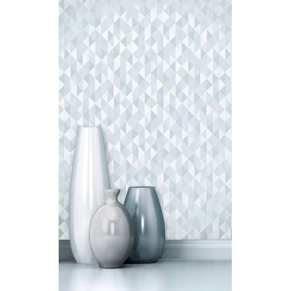 ethan-silver-triangle-wallpaper-york-wallcoverings-2704-20933 - York Wallpaper Wallpaper