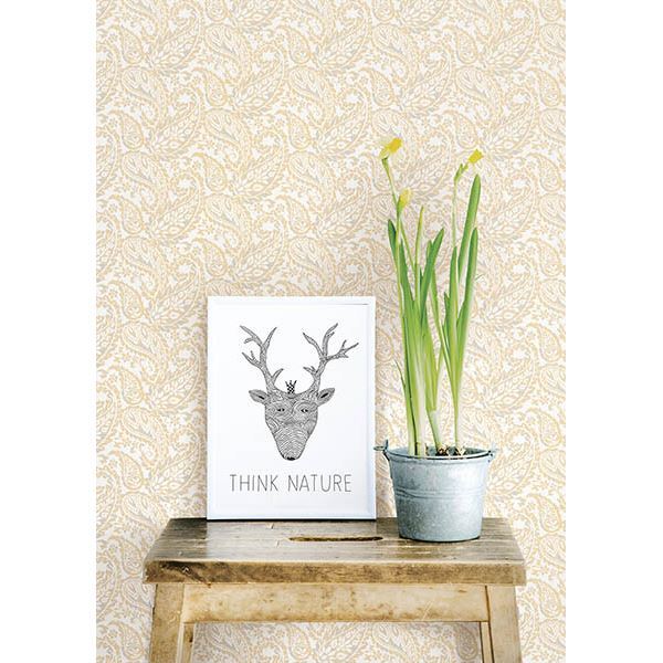 adrian-honey-paisley-wallpaper-york-wallcoverings-2704-22214 - York Wallpaper Wallpaper