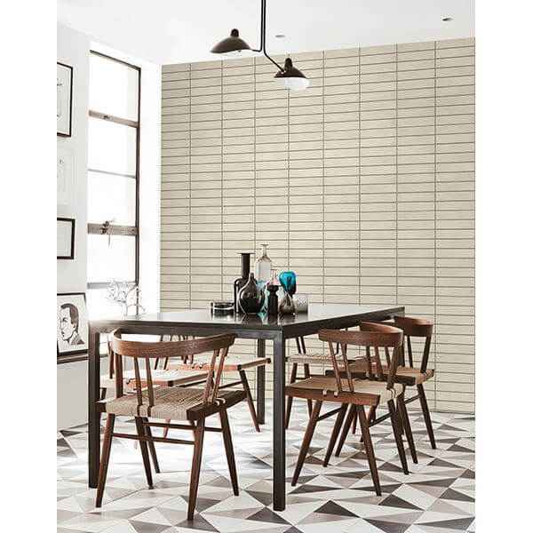 Midcentury Modern Bone Brick Wallpaper - York Wallcoverings - 2540-24024 - York Wallcoverings Wallpaper