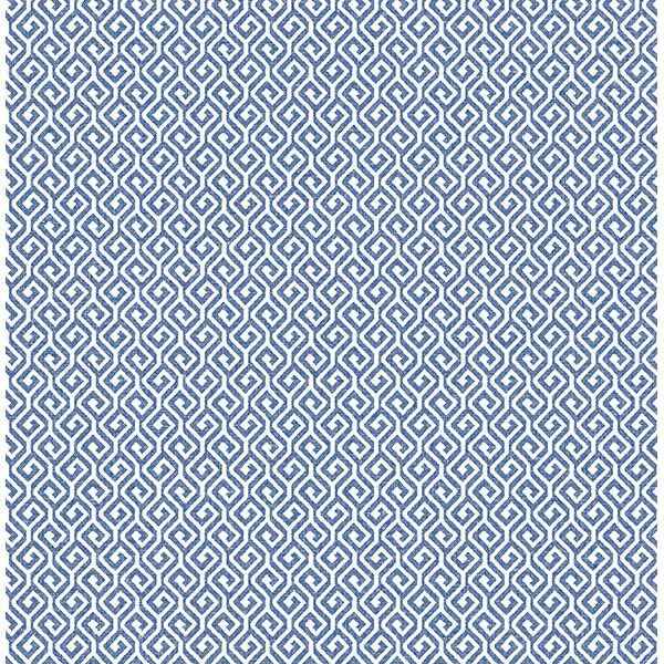 Sete Denim Greek Key Wallpaper - York Wallcoverings - 2744-24103 - York Wallcoverings Wallpaper