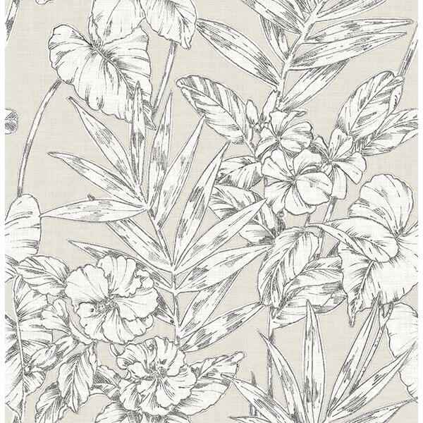 Fiji Beige Floral Wallpaper - York Wallcoverings - 2744-24104 - York Wallcoverings Wallpaper