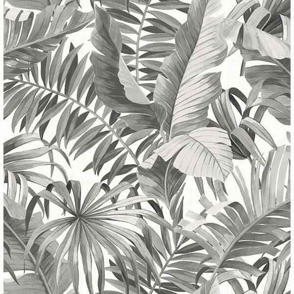 alfresco-black-palm-leaf-wallpaper-york-wallcoverings-2744-24134 - York Wallcoverings Wallpaper