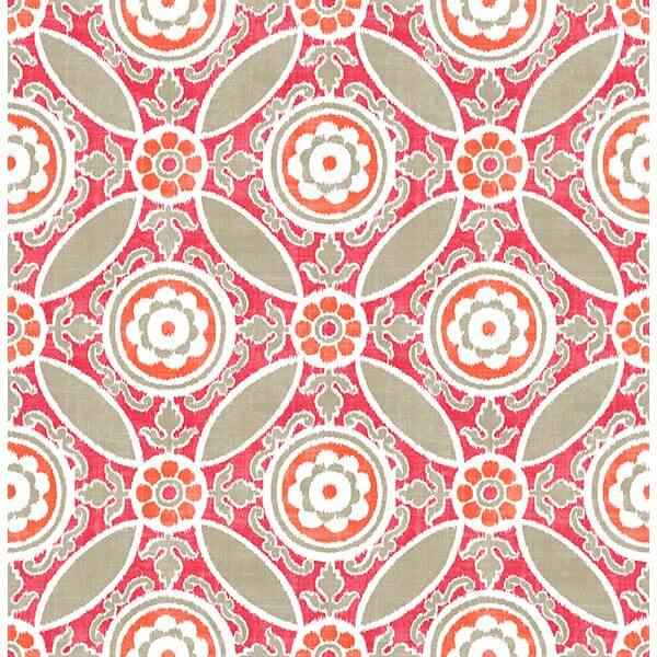 Maya Pink Medallion Wallpaper - York Wallcoverings - 2744-24113 - York Wallcoverings Wallpaper