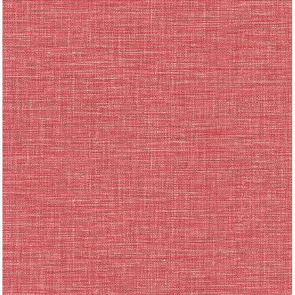 Exhale Coral Faux Grasscloth Wallpaper - York Wallcoverings - 2744-24117