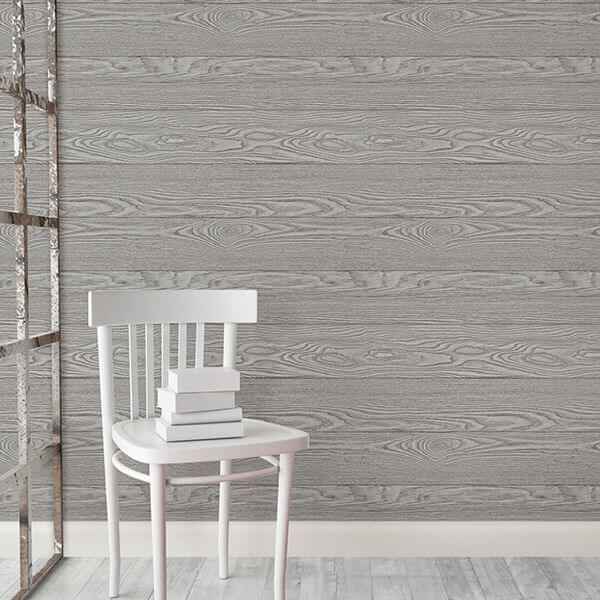 Grey Salvaged Wood Peel and Stick Wallpaper - York Wallcoverings - NU2240 - York Wallcoverings Wallpaper