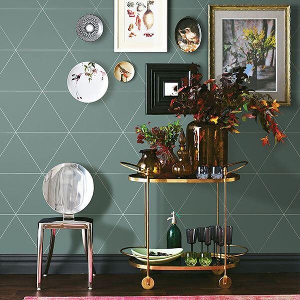 twilight-green-geometric-wallpaper-york-wallcoverings-2763-24225 - York Wallcoverings Papel pintado