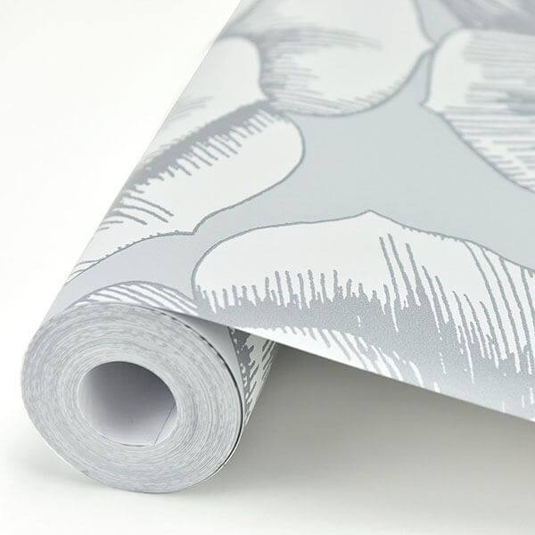 fanciful-silver-floral-wallpaper-york-wallcoverings-2763-24240 - York Wallcoverings Papel pintado