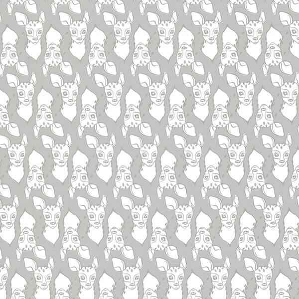 Oh, Deer Grey Animal Wallpaper - York Wallcoverings - SD5247-2