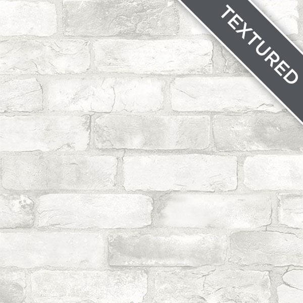 loft-white-brick-peel-stick-wallpaper-york-wallcoverings-nu2218 - York Wallcoverings Wallpaper
