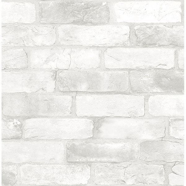 loft-white-brick-peel-stick-wallpaper-york-wallcoverings-nu2218 - York Wallcoverings Wallpaper