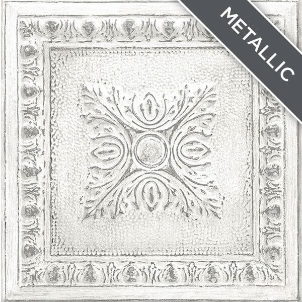 reclaimed-tin-peel-stick-wallpaper-york-wallcoverings-nu2495 - York Wallcoverings Wallpaper