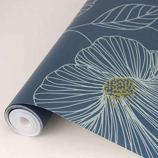 Mythic Blue Floral Wallpaper - York Wallcoverings - 2764-24318 - York Wallcoverings Wallpaper