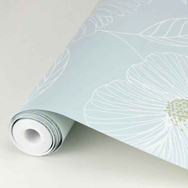 Mythic Seafoam Floral Wallpaper - York Wallcoverings - 2764-24321 - York Wallcoverings Wallpaper