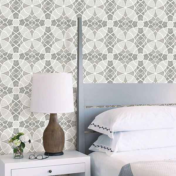 Zazen Grey Geometric Wallpaper - York Wallcoverings - 2764-24336 - York Wallcoverings Wallpaper