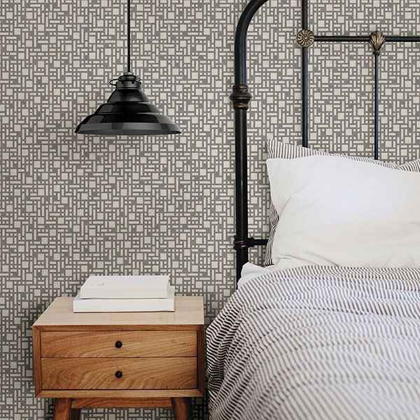 Bento Grey Geometric Wallpaper - York Wallcoverings - 2764-24341 - York Wallcoverings Wallpaper