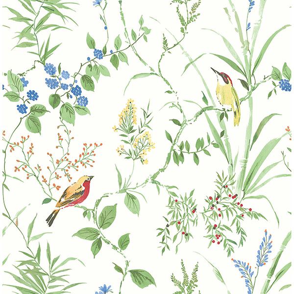 imperial-garden-multicolor-botanical-wallpaper-york-wallcoverings-3117-24173 - York Wallpaper Wallpaper
