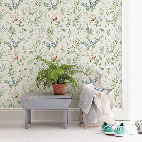 imperial-garden-multicolor-botanical-wallpaper-york-wallcoverings-3117-24173 - York Wallpaper Wallpaper