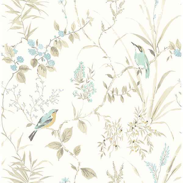 Imperial Garden Beige Botanical Wallpaper - York Wallcoverings - 3117-24171