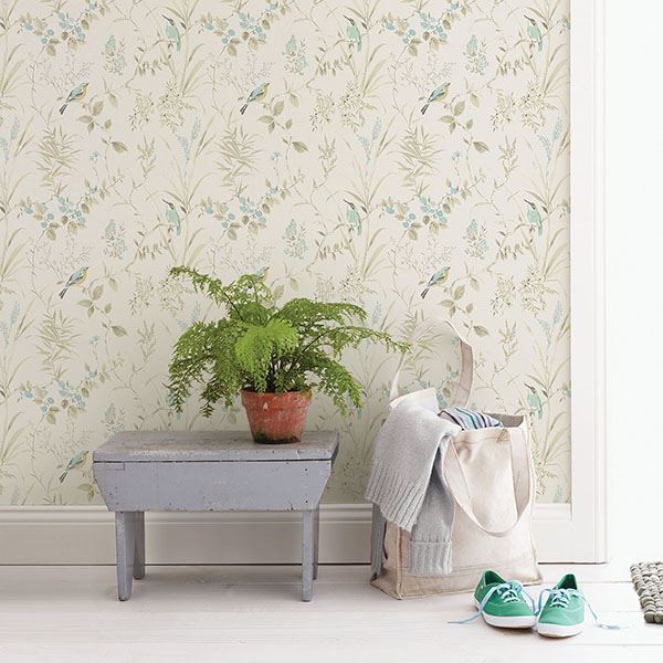 imperial-garden-beige-botanical-wallpaper-york-wallcoverings-3117-24171 - York Wallcoverings Wallpaper
