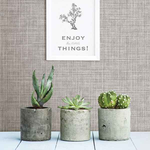 Mendocino Grey Linen Wallpaper - York Wallcoverings - 3117-24270 - York Wallcoverings Wallpaper