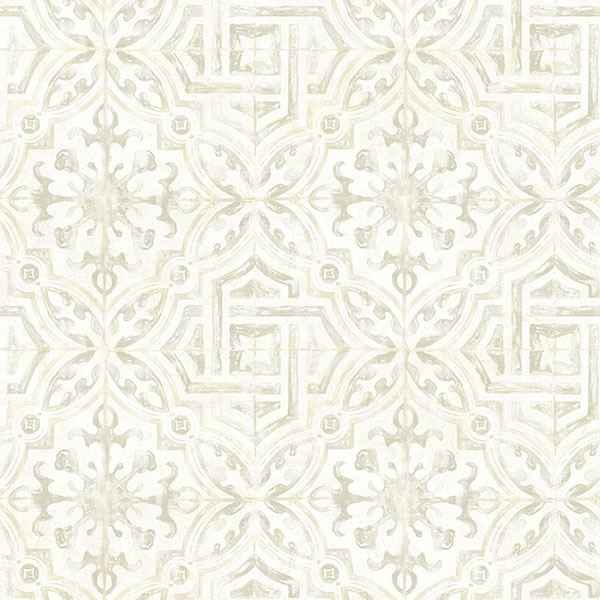 Sonoma Grey Spanish Tile Wallpaper - York Wallcoverings - 3117-12333