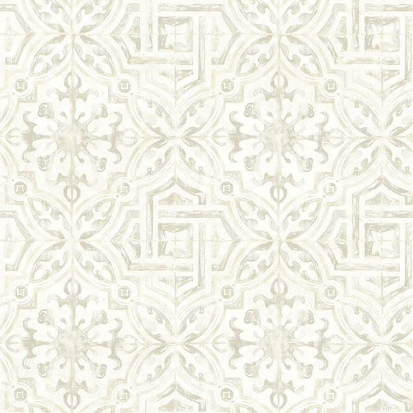 sonoma-grey-spanish-tile-wallpaper-york-wallcoverings-3117-12333 - York Wallcoverings Wallpaper