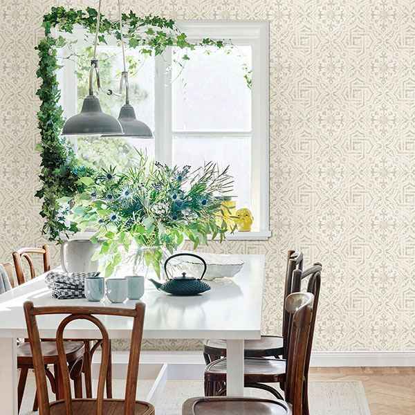Sonoma Grey Spanish Tile Wallpaper - York Wallcoverings - 3117-12333 - York Wallcoverings Wallpaper