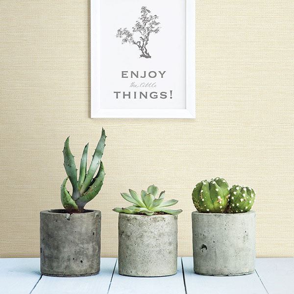 agave-light-yellow-grasscloth-wallpaper-york-wallcoverings-3117-24280 - York Wallcoverings Papel pintado