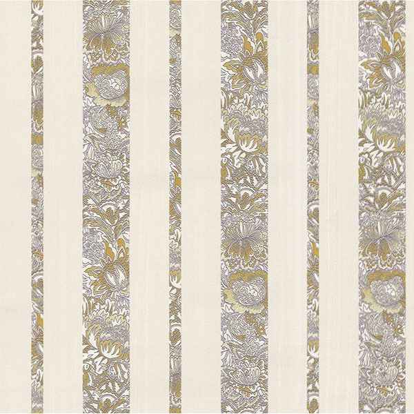 Certosa Lavender Floral Stripe Wallpaper - York Wallcoverings - 2768-3224