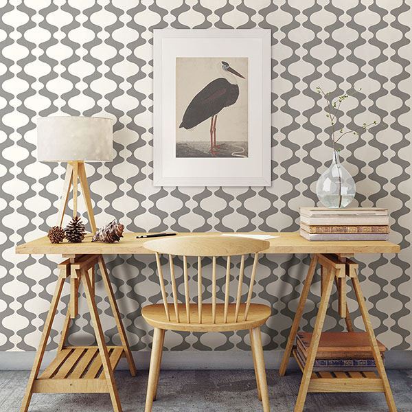 ashbury-grey-retro-wallpaper-york-wallcoverings-2782-24540 - York Wallcoverings Wallpaper