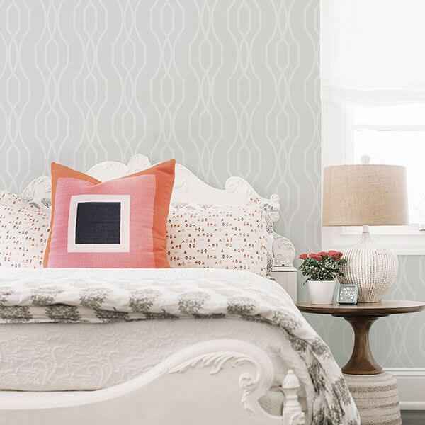 Coventry White Trellis Wallpaper - York Wallcoverings - 2782-24512 - York Wallcoverings Wallpaper