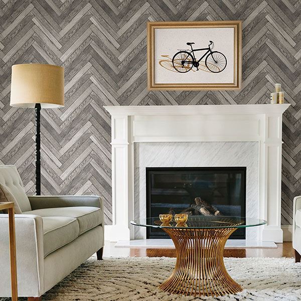 altadena-grey-diagonal-wood-wallpaper-york-wallcoverings-2767-23755 - York Wallcoverings Wallpaper
