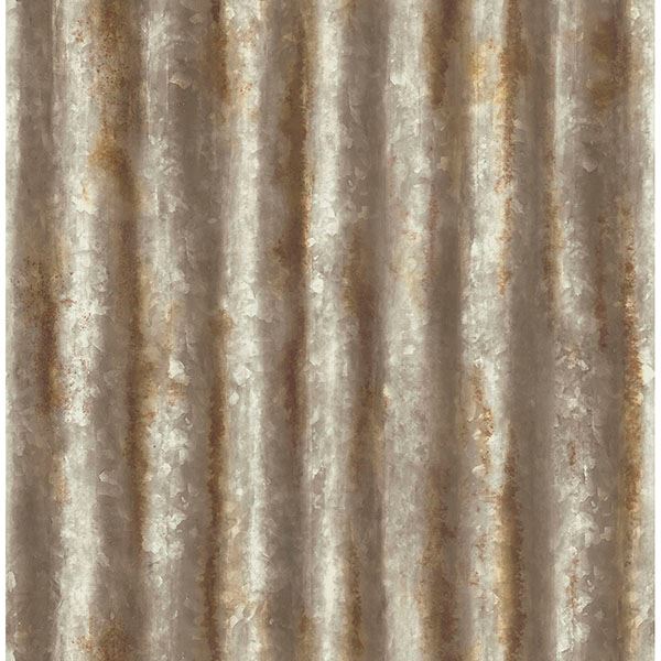 alloy-brass-corrugated-metal-wallpaper-york-wallcoverings-2767-22334 - York Wallcoverings Wallpaper