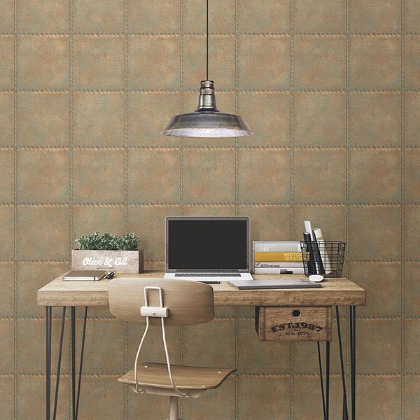 indium-bronze-sheet-metal-wallpaper-york-wallcoverings-2767-22344 - York Wallcoverings Wallpaper