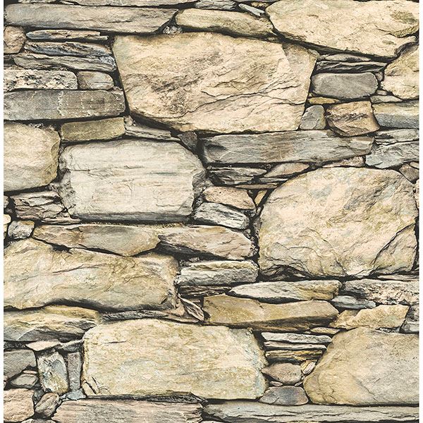 cobble-neutral-stone-wall-wallpaper-york-wallcoverings-2767-22317 - York Wallcoverings Wallpaper