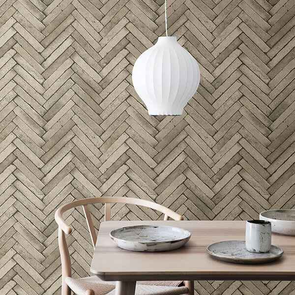 Arrow Neutral Diagonal Slate Wallpaper - York Wallcoverings - 2767-23759 - York Wallcoverings Wallpaper