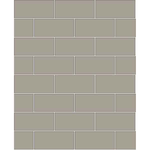 Galley Dark Grey Subway Tile Wallpaper - York Wallcoverings - 2767-23753