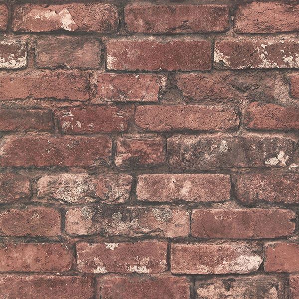 davis-dark-red-exposed-brick-wallpaper-york-wallcoverings-2767-21258 - York Wallcoverings Wallpaper