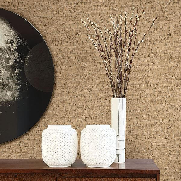 burl-neutral-small-faux-cork-wallpaper-york-wallcoverings-2767-23770 - York Wallcoverings Wallpaper